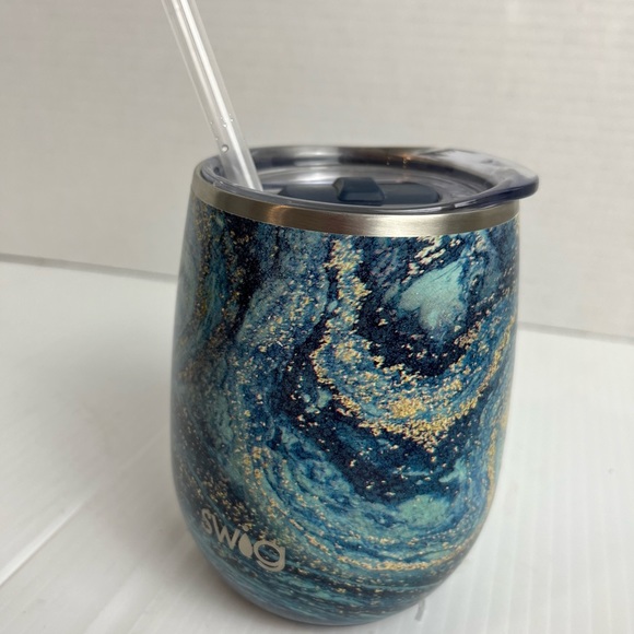 Swig insulated tumbler, wine, coffee, cocktails -starry night pattern - straw - Picture 2 of 6